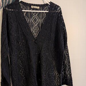Vintage Blue Arkedia lace cardigan